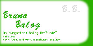 bruno balog business card